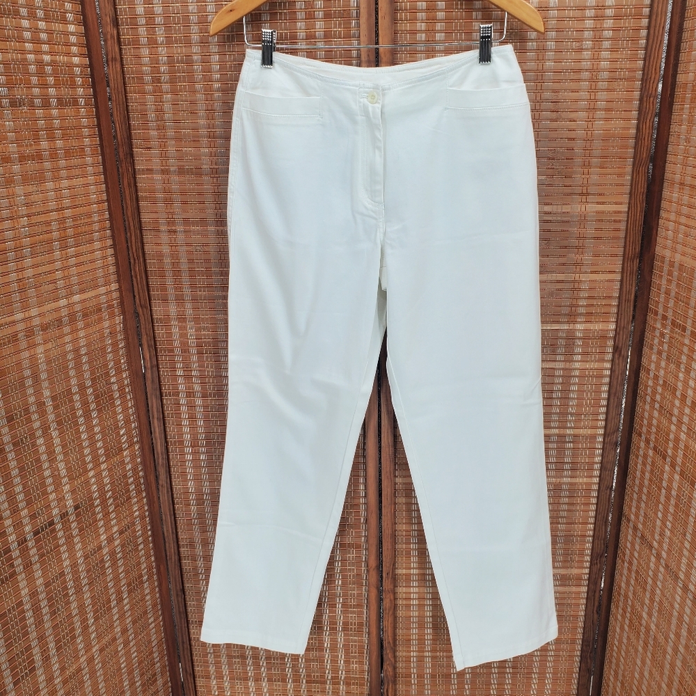 ♧ J Jill Stretch White Pants Size 8